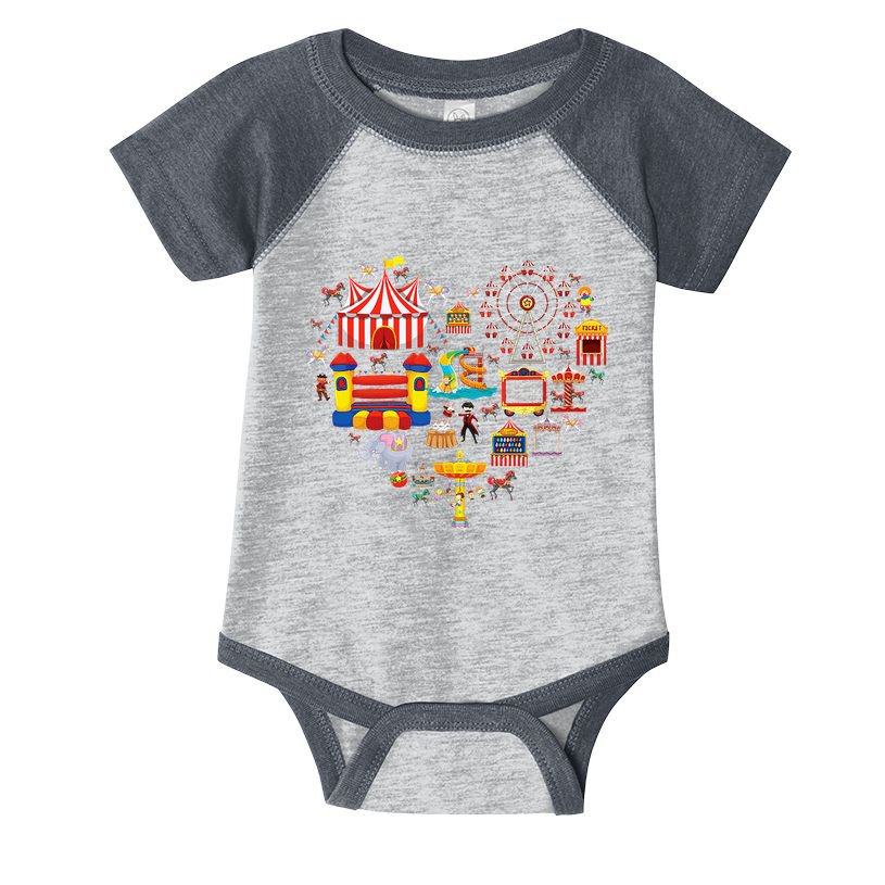 Circus Love Heart Ringmaster Party Circus Infant Baby Jersey Bodysuit