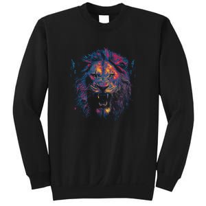 Colorful Lion Head Sweatshirt