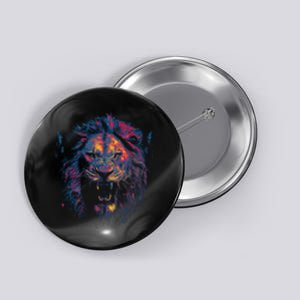 Colorful Lion Head Button