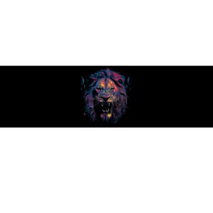 Colorful Lion Head Bumper Sticker