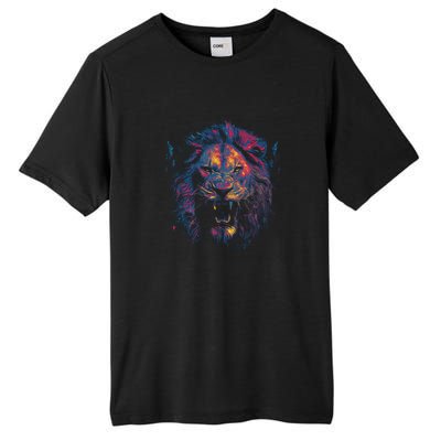 Colorful Lion Head Tall Fusion ChromaSoft Performance T-Shirt