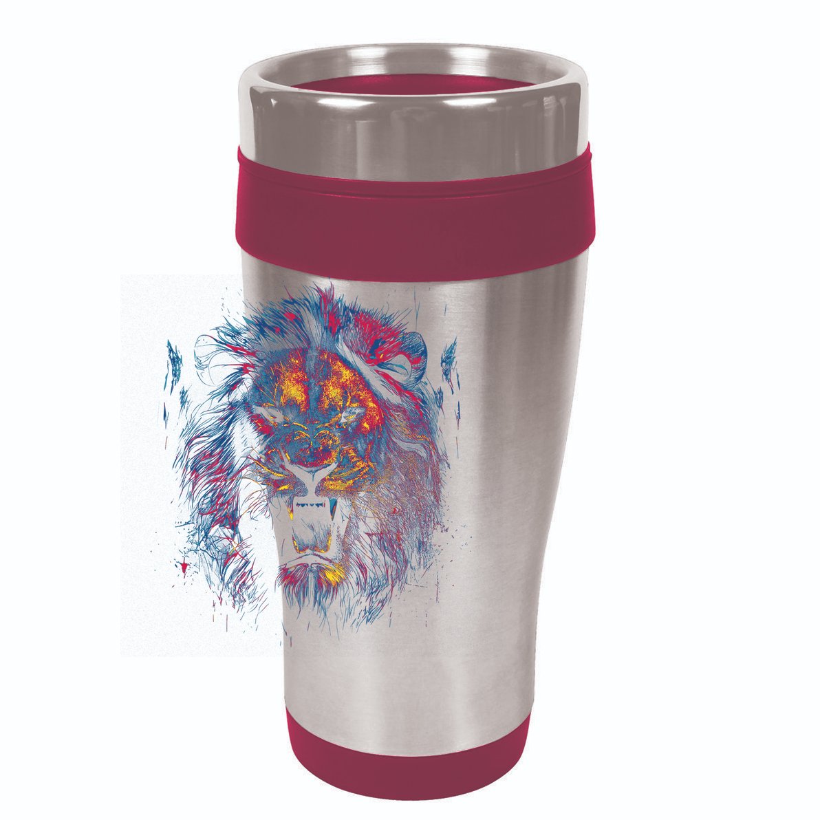 Colorful Lion Head 15oz Campfire Ceramic Mug