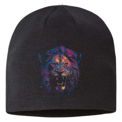 Colorful Lion Head Sustainable Beanie