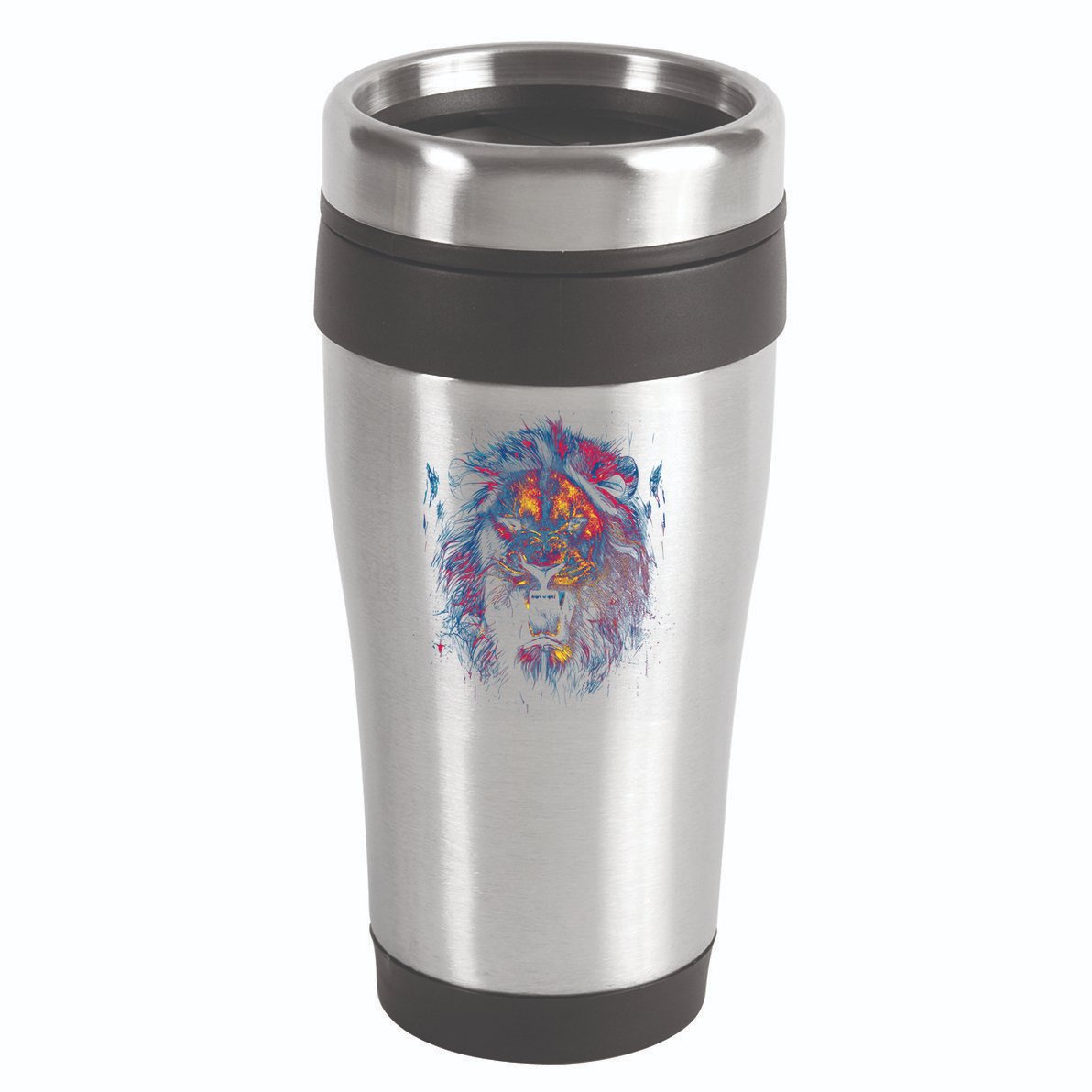 Colorful Lion Head 16oz Travel Tumbler