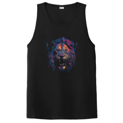 Colorful Lion Head PosiCharge Competitor Tank