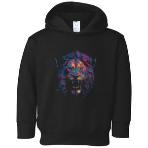 Colorful Lion Head Toddler Hoodie