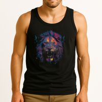 Colorful Lion Head Tank Top