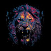Colorful Lion Head Tank Top