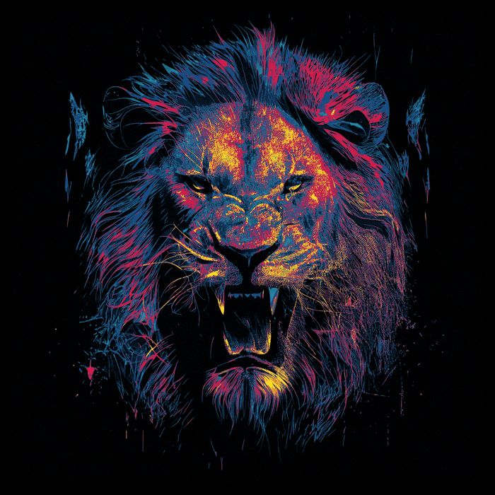 Colorful Lion Head Tank Top
