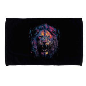 Colorful Lion Head Microfiber Hand Towel