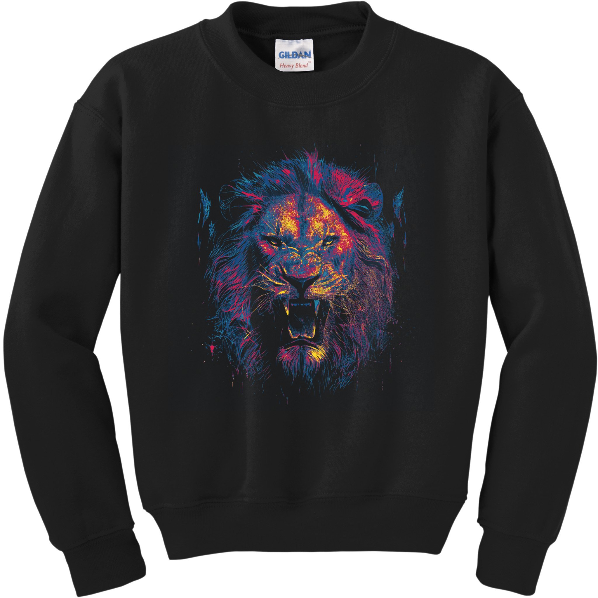 Colorful Lion Head Kids Sweatshirt