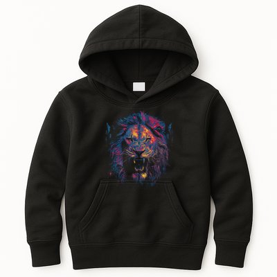 Colorful Lion Head Kids Hoodie