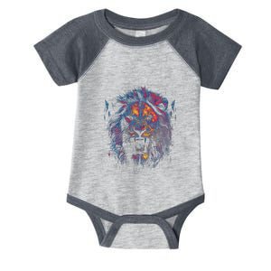 Colorful Lion Head Infant Baby Jersey Bodysuit