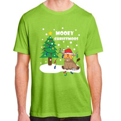 Christmas Lights Highland Cow Ugly Sweater Christmas Jumper Classic Adult ChromaSoft Performance T-Shirt