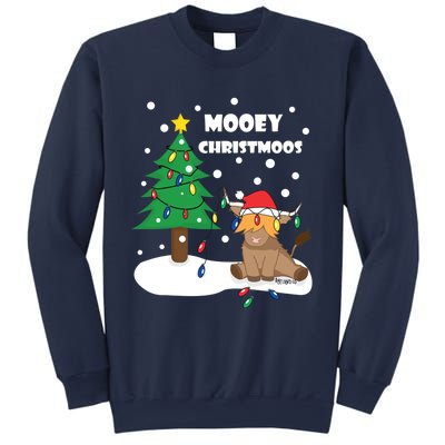 Christmas Lights Highland Cow Ugly Sweater Christmas Jumper Classic Sweatshirt