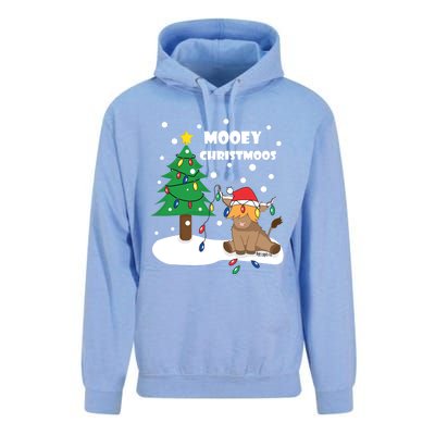 Christmas Lights Highland Cow Ugly Sweater Christmas Jumper Classic Unisex Surf Hoodie