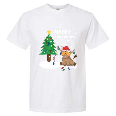 Christmas Lights Highland Cow Ugly Sweater Christmas Jumper Classic Garment-Dyed Heavyweight T-Shirt