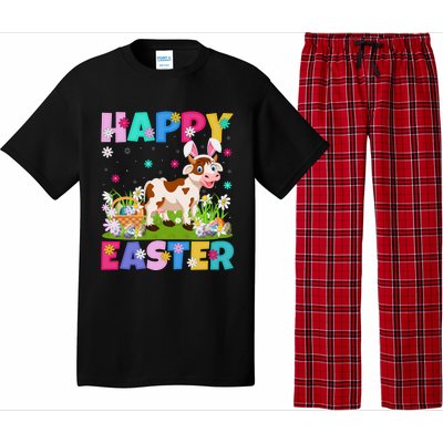 Cattle Lover Happy Easter Bunny Cattle Easter Sunday Gift Pajama Set