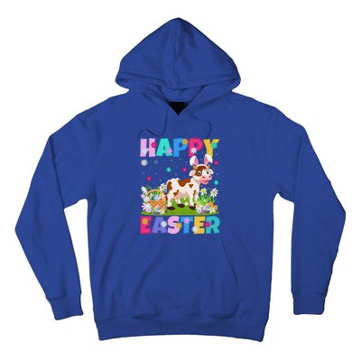 Cattle Lover Happy Easter Bunny Cattle Easter Sunday Gift Hoodie