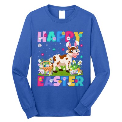 Cattle Lover Happy Easter Bunny Cattle Easter Sunday Gift Long Sleeve Shirt