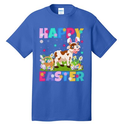 Cattle Lover Happy Easter Bunny Cattle Easter Sunday Gift Tall T-Shirt