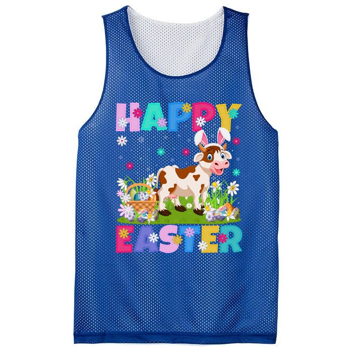 Cattle Lover Happy Easter Bunny Cattle Easter Sunday Gift Mesh Reversible Basketball Jersey Tank