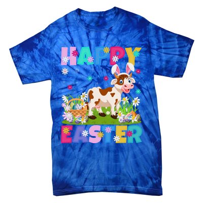 Cattle Lover Happy Easter Bunny Cattle Easter Sunday Gift Tie-Dye T-Shirt