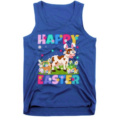 Cattle Lover Happy Easter Bunny Cattle Easter Sunday Gift Tank Top