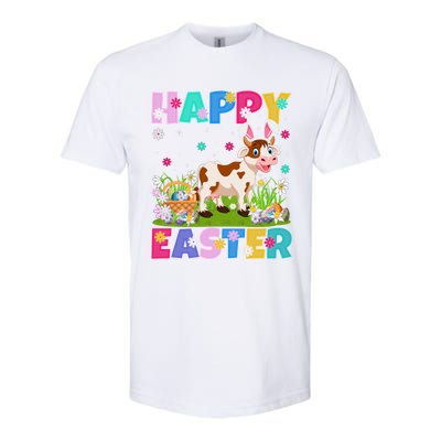 Cattle Lover Happy Easter Bunny Cattle Easter Sunday Gift Softstyle® CVC T-Shirt