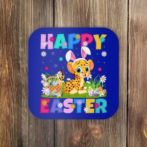 Cheetah Lover Happy Easter Bunny Cheetah Easter Sunday Cute Gift Coaster