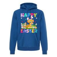 Cheetah Lover Happy Easter Bunny Cheetah Easter Sunday Cute Gift Premium Hoodie