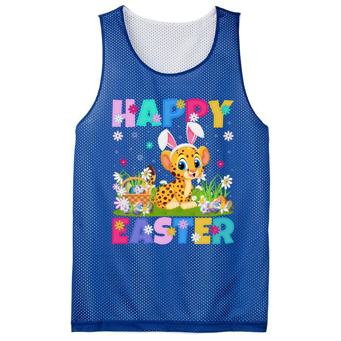 Cheetah Lover Happy Easter Bunny Cheetah Easter Sunday Cute Gift Mesh Reversible Basketball Jersey Tank