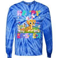 Cheetah Lover Happy Easter Bunny Cheetah Easter Sunday Cute Gift Tie-Dye Long Sleeve Shirt