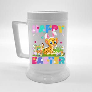 Cheetah Lover Happy Easter Bunny Cheetah Easter Sunday Cute Gift Beer Stein