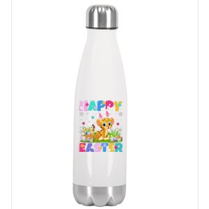 Cheetah Lover Happy Easter Bunny Cheetah Easter Sunday Cute Gift Stainless Steel Insulated Water Bottle