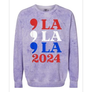 Comma La Harris 2024 Kamala Harris For President 2024 Election Colorblast Crewneck Sweatshirt