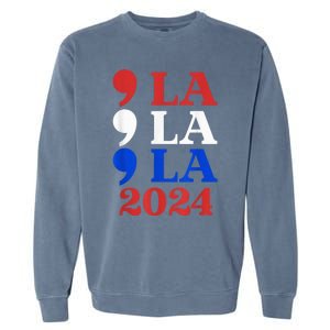 Comma La Harris 2024 Kamala Harris For President 2024 Election Garment-Dyed Sweatshirt