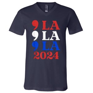 Comma La Harris 2024 Kamala Harris For President 2024 Election V-Neck T-Shirt