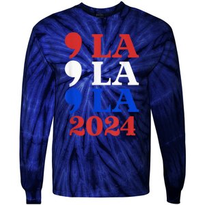 Comma La Harris 2024 Kamala Harris For President 2024 Election Tie-Dye Long Sleeve Shirt