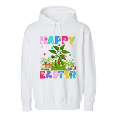 Chili Lover Happy Easter Bunny Chili Easter Sunday Cute Gift Garment-Dyed Fleece Hoodie