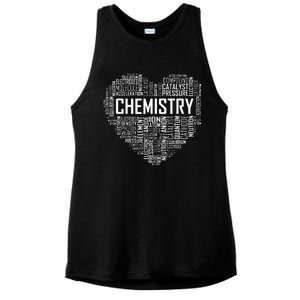 Chemistry Lover Heart Gift For Chemist Teacher Or Student Ladies PosiCharge Tri-Blend Wicking Tank