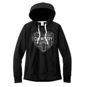 Chemistry Lover Heart Gift For Chemist Teacher Or Student Women's Fleece Hoodie