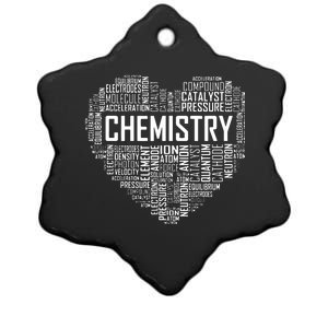 Chemistry Lover Heart Gift For Chemist Teacher Or Student Ceramic Star Ornament