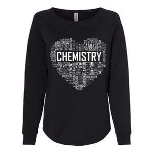 Chemistry Lover Heart Gift For Chemist Teacher Or Student Womens California Wash Sweatshirt