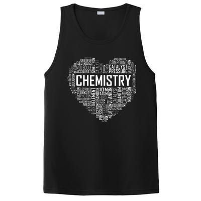 Chemistry Lover Heart Gift For Chemist Teacher Or Student PosiCharge Competitor Tank