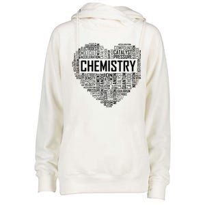 Chemistry Lover Heart Gift For Chemist Teacher Or Student Womens Funnel Neck Pullover Hood