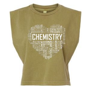 Chemistry Lover Heart Gift For Chemist Teacher Or Student Garment-Dyed Women's Muscle Tee