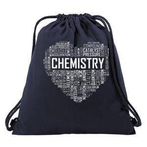 Chemistry Lover Heart Gift For Chemist Teacher Or Student Drawstring Bag