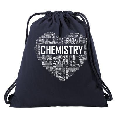 Chemistry Lover Heart Gift For Chemist Teacher Or Student Drawstring Bag