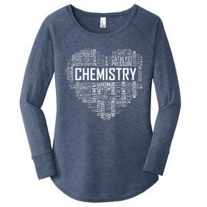 Chemistry Lover Heart Gift For Chemist Teacher Or Student Women's Perfect Tri Tunic Long Sleeve Shirt